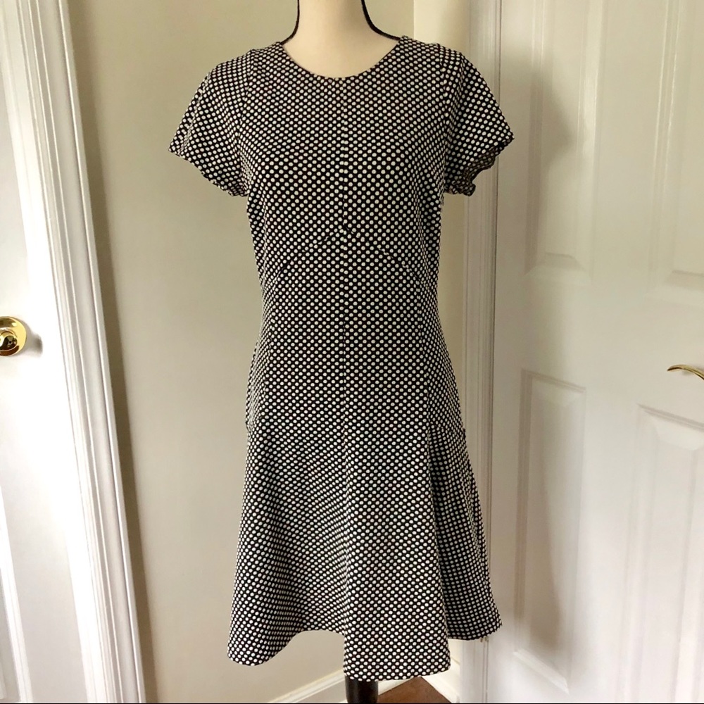 Banana Republic, Black & white polka dot dress,M